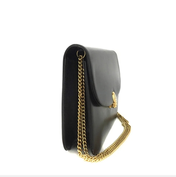 Christian Dior Black Leather Chain Shoulder Bag - Picture 2 of 10